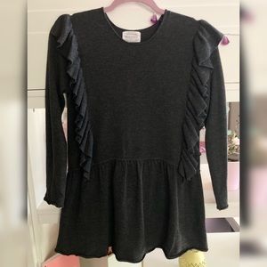 ✨2/$40✨ Zara Girls KNITWEAR Winter Collection Dark Grey/Gray Long Sleeve Dress